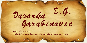 Davorka Garabinović vizit kartica